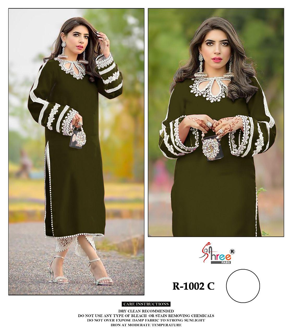 Shree R 1002 A To C Pakistani Western Top Bottom Collection
